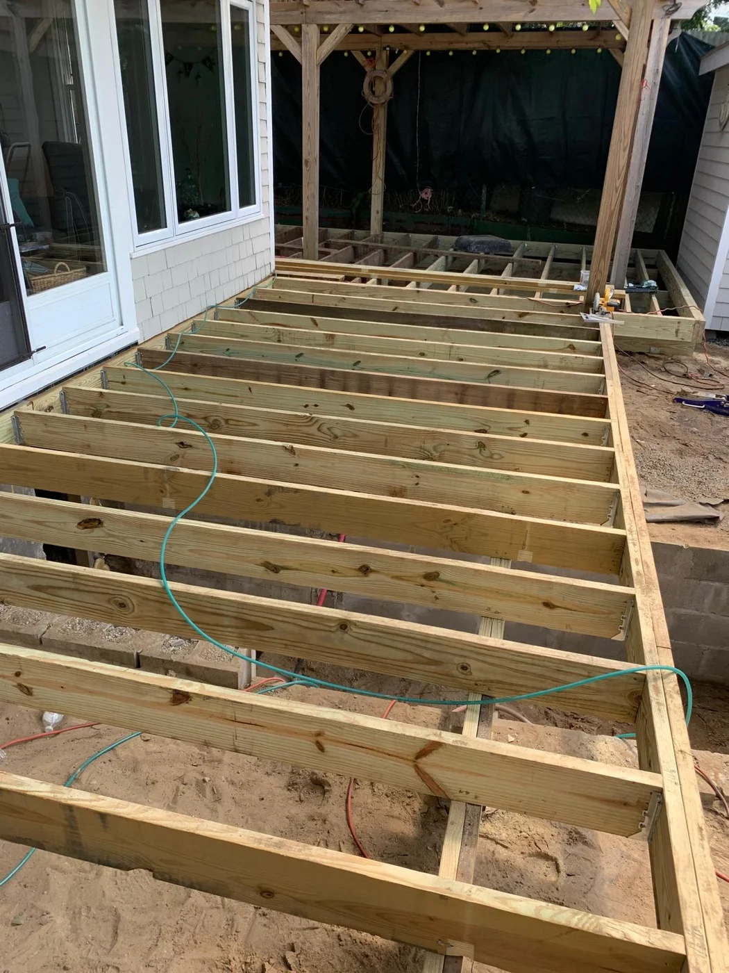 Before and build process deck project photo 5 by Craftsman Home Improvement Inc.