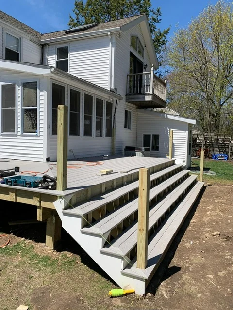 Before and build process deck project photo 12 by Craftsman Home Improvement Inc.