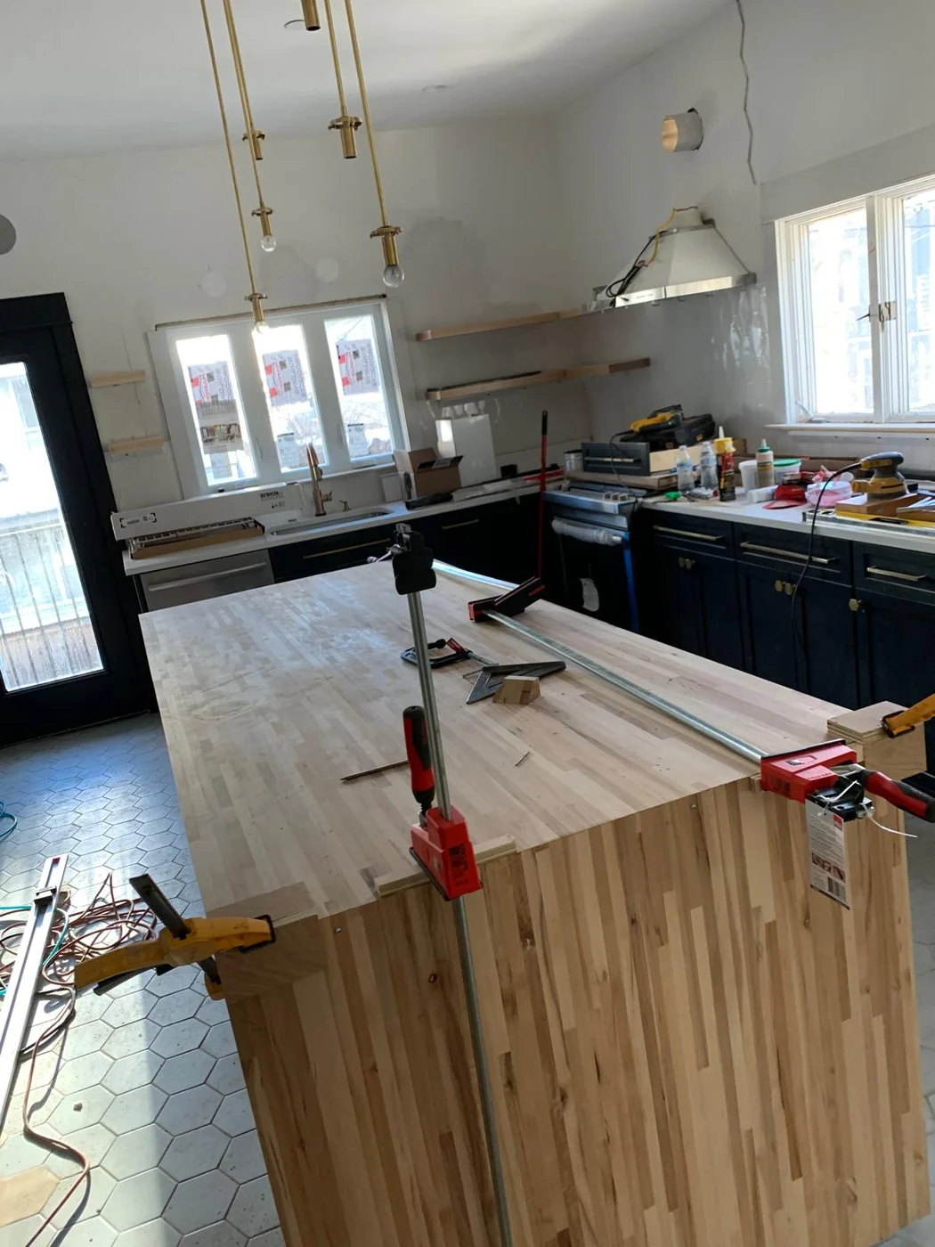 Before and build process kitchen project photo 4 by Craftsman Home Improvement Inc.